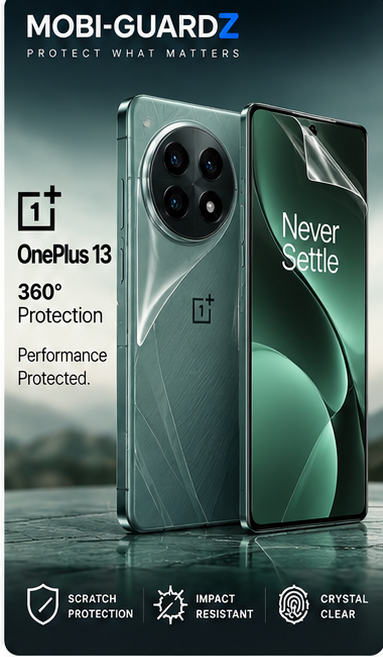 Mobi-Guardz 360&deg; protection on OnePlus 13