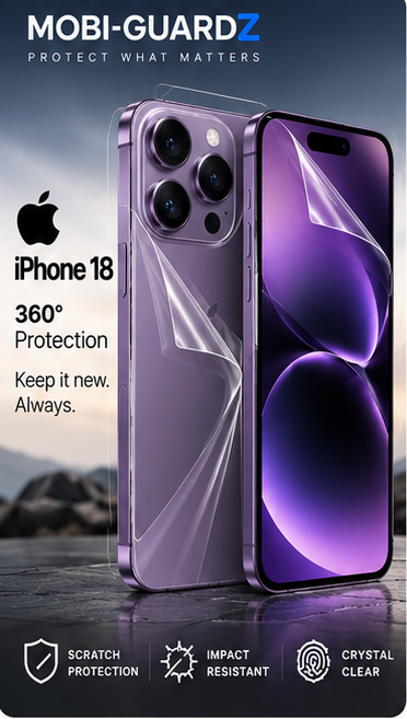 Mobi-Guardz 360&deg; protection on iPhone 18
